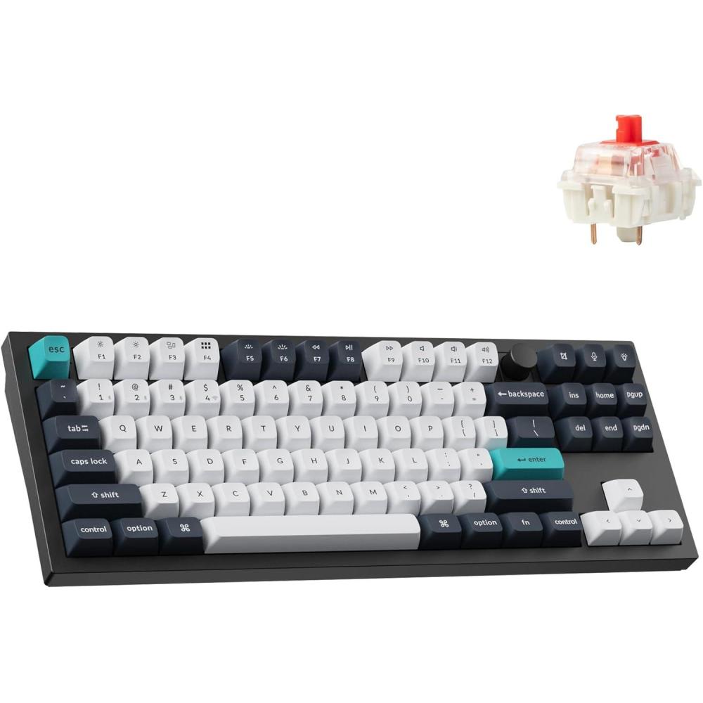 imageKeychron Q3 Max Wireless Custom Mechanical Keyboard Full Aluminum 24 GHz Bluetooth QMK TKL Layout RGB with Hotswappable Gateron Brown Switch Compatible with Mac Windows LinuxHotswap Gateron Jupiter Red Switch