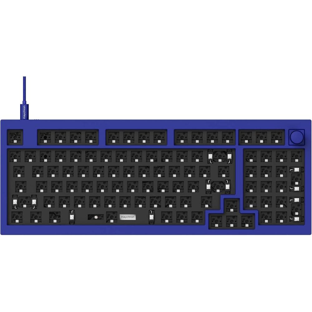 imageKeychron Q5 96 Layout HotSwappable Wired Custom Mechanical Keyboard Knob Barebone Version QMKVIA Programmable Macro Full Aluminum RGB Backlight Double Gasket DIY Kit for Linux Mac WindowsBlueBlue