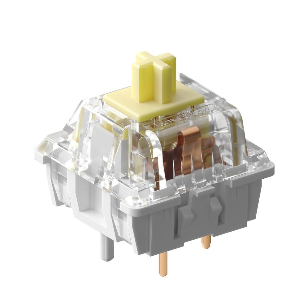 imageKeychron Super Switch  110PCS Banana Tactile Mechanical Keyboard Switches Factory PreLubed 57gf Actuation DoubleStage Spring 5Pin HotSwappable SMD LED Compatible for Gaming ampamp Office57gf Banana Switch DoubleStage Spring