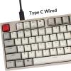 Keychron C1 Hot-swappable Wired Mechanical Keyboard for Mac Layout, Keychron Mechanical Brown Switch/USB Type-C Cable/Double-Shot ABS Keycaps Tenkeyless 87 Keys Computer Keyboard for Windows PC