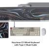 Keychron C2 Full Size Wired Mechanical Keyboard Compatible with Mac, Keychron Brown Switch, 104 Keys ABS Retro Color Keycaps Gaming Keyboard for Windows, USB-C Type-C Braid Cable(Keychron Brown Switch)