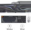 Keychron K10 Full Size 104 Keys Bluetooth Wireless/USB Wired Mechanical Gaming Keyboard for Mac with K Pro Red Switch/RGB Backlight/Multitasking Computer Keyboard for Windows, Aluminum Frame(Keychron K Pro Red Switch)