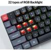 Keychron K13 Pro QMK/VIA Wireless Mechanical Keyboard TKL Layout with Numpad Custom Programmable Macro RGB Backlit Ultra-Slim with Low-Profile Gateron Red Switch Compatible with Mac Windows Linux