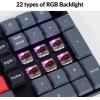 Keychron K17 Pro Low-Profile QMK/VIA Custom Wireless Mechanical Keyboard with Numpad Programmable Knob Bluetooth/Wired RGB Backlight Compatible with Mac Windows Linux(Low-Profile Gateron Brown Switch)