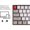 Keychron K6 Hot-Swappable Wireless Mechanical Keyboard for Mac, 65% Compact 68 Keys, Bluetooth, Multitasking, Type-C Wired Gaming Keyboard for Windows Non-Backlit with Keychron Blue Switch