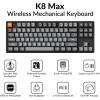 Keychron K8 Max TKL Wireless Mechanical Keyboard, QMK 2.4 GHz/Bluetooth 5.1/Wired with Aluminum Frame, RGB Backlit Hot-Swappable Programmable Keychron Super Red Switch for Mac Windows Linux