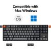 Keychron K8 Tenkeyless Wireless Mechanical Keyboard for Mac, White Backlight, Bluetooth, Multitasking, Type-C Wired Gaming Keyboard for Windows with Brown Switch(Keychron Super Brown Switch)