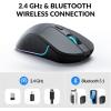 Keychron M3 Wireless Mouse, PAW3395 Sensor with Programmable Macro Button 26,000 DPI Supports 2.4 GHz/Bluetooth 5.1, 79g Ultra-Light Ergonomic Design Up to 70 Hours Using for PC Mac Laptop – Black(Black)