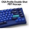 Keychron Q10 Wired Custom Mechanical Keyboard Knob Version, 75% Alice Layout QMK/VIA Programmable Macro with Hot-swappable Gateron G Pro Brown Switch Compatible with Mac Windows Linux (Blue)
