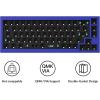 Keychron Q2 Custom Mechanical Keyboard Full Aluminum Wired Barebone Version, QMK/VIA Programmable Macro, Compatible with Mac Windows Linux, Hot-Swappable 65% Layout, Double-Gasket DIY Kit – Blue(Blue)