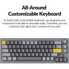 Keychron Q2 Wired Custom Mechanical Keyboard, QMK/VIA Programmable Macro, Full Aluminum, Hot-Swappable Gateron G Pro Brown Switch, 65% Layout Double Gasket Compatible with Mac and Windows – Grey