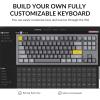 Keychron Q3 Wired Custom Mechanical Keyboard Knob Version, TKL QMK/VIA Programmable Macro with Hot-swappable Gateron G Pro Blue Switch Double Gasket Compatible with Mac Windows Linux (Grey)(Hot-swap Gateron G Pro Blue Switch)