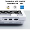 Keychron Q5 Pro Custom Wireless QMK/VIA Mechanical Keyboard Barebone, 96% Layout with Programmable Knob Double-Gasket Design, Hot-Swappable RGB Backlit Compatible with Mac Windows Linux – Gray(White)