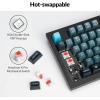 Keychron Q5 Pro Wireless QMK/VIA Mechanical Keyboard, 96% Layout Programmable Knob Full Aluminum Double-Gasket Design, Hot-swappable K Pro Red Switch for Mac Windows Linux – Black(Hot-swappable K Pro Red Switch)