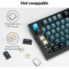 Keychron Q5 Pro Wireless QMK/VIA Mechanical Keyboard, 96% Layout Programmable Knob Full Aluminum Double-Gasket Design, Hot-swappable K Pro Red Switch for Mac Windows Linux – Black(Hot-swappable K Pro Banana Switch)