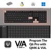 Keychron Q6 Pro Full-Metal QMK/VIA Programmable Knob Wireless Bluetooth/Wired USB Custom Mechanical Keyboard Barebone Version, Full Size Layout Hot Swappable RGB Backlit for Mac Windows Linux(White)(White)