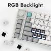LEMOKEY L3 TKL Layout Wireless QMK/Launcher Full-Metal Hot-Swappable RGB Backlight Custom Mechanical Keyboard for Windows/Linux, Gateron Brown Switch, Fully Assembled Knob – Silver
