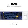 LEMOKEY L3 TKL Layout Wireless QMK/Launcher Full-Metal Hot-Swappable RGB Backlight Custom Mechanical Keyboard for Windows/Linux,Gateron Red Switch,Fully Assembled Knob-Blue