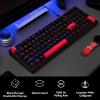 LEMOKEY X5 Wired Gaming LED Backlight QMK/Launcher Mechanical Keyboard for Windows/Linux, Customize keymaps, Double-Shot keycaps, Keychron Mechanical Brown Switch, Perfect for Both Gaming and Work(Keychron Mechanical Brown Switch)