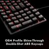 LEMOKEY X5 Wired Gaming LED Backlight QMK/Launcher Mechanical Keyboard for Windows/Linux, Customize keymaps, Double-Shot keycaps, Keychron Mechanical Brown Switch, Perfect for Both Gaming and Work(Keychron Mechanical Brown Switch)