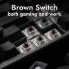 LEMOKEY X5 Wired Gaming LED Backlight QMK/Launcher Mechanical Keyboard for Windows/Linux, Customize keymaps, Double-Shot keycaps, Keychron Mechanical Brown Switch, Perfect for Both Gaming and Work(Keychron Mechanical Brown Switch)