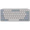 Keychron B1 Pro Ultra-Slim ZMK/Launcher Wireless Bluetooth 2.4 GHz/Wired Connection Keyboard for Mac Windows Linux – White(Retro Blue)