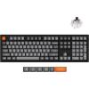 Keychron K10 Max Wireless Custom Mechanical Keyboard, 100% Layout QMK 2.4 GHz Bluetooth White Backlit with Hot-swappable Keychron Super Brown Switch Compatible with Mac Windows Linux(Hot-swap Keychron Super Brown Switch)
