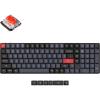 Keychron K17 Pro QMK/VIA Low-Profile Custom Wireless Mechanical Keyboard 96% Layout Programmable Knob Bluetooth/Wired White Backlight Compatible with Mac Windows Linux(Low-Profile Gateron Red Switch)