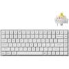 Keychron K2 Pro QMK/VIA Custom Wireless Mechanical Keyboard, Hot-Swappable 75% Layout Programmable White Backlight K Pro Red Switch, Bluetooth/Wired Gaming Keyboard for Mac Windows Linux -White(K Pro Banana Switch)