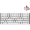Keychron K2 Pro QMK/VIA Custom Wireless Mechanical Keyboard, Hot-Swappable 75% Layout Programmable White Backlight K Pro Red Switch, Bluetooth/Wired Gaming Keyboard for Mac Windows Linux -White(K Pro Red Switch)