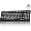 Keychron K4 Max Wireless Mechanical Keyboard, 96% Layout QMK 2.4 GHz/Bluetooth 5.1/Wired, White Backlit with Hot-swappable Keychron Super Banana Switch for Mac Windows Linux(Hot-Swap Keychron Super Red Switch)