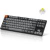 Keychron K8 Max TKL Mechanical Keyboard Wireless, 87 Keys QMK 2.4 GHz/Bluetooth 5.1/Wired Connection, White Backlit with Programmable Keychron Super Banana Switch for macOS Windows Linux(Keychron Super Banana Switch)