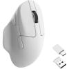 Keychron M7 Wireless Computer Mouse, 26K DPI Optical Computer Mouse, 2.4 GHz/Bluetooth/Wired with Macro Button 63g Lightweight Ergonomic, Up to 70 Hours Worktime for Laptop macOS/Windows – Black(White)