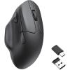 Keychron M7 Wireless Gaming Optical Mouse, Tri-Mode 2.4 GHz/Bluetooth 5.1/Wired, PixArt 3395 Sensor, 26000 DPI, Ergonomic 63g Lightweight Programmable Macro Button for Windows PC/Mac – Black(Black)
