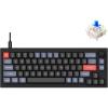 Keychron Q2 Wired Custom Mechanical Keyboard Knob Version, 65% Layout QMK/VIA Programmable Macro with Hot-swappable Gateron G Pro Blue Switch Double Gasket Compatible with Mac Windows Linux (Black)(Hot-swap Gateron G Pro Blue Switch)