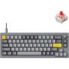 Keychron Q2 Wired Custom Mechanical Keyboard Knob Version, 65% Layout QMK/VIA Programmable Macro with Hot-swappable Gateron G Pro Red Switch Double Gasket Compatible with Mac Windows Linux (Grey)(Hot-swap Gateron G Pro Red Switch)