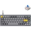Keychron Q2 Wired Custom Mechanical Keyboard Knob Version, 65% Layout QMK/VIA Programmable Macro with Hot-swappable Gateron G Pro Red Switch Double Gasket Compatible with Mac Windows Linux (Grey)(Hot-swap Gateron G Pro Blue Switch)