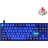 Keychron Q3 Wired Custom Mechanical Keyboard Knob Version, TKL Tenkeyless QMK/VIA Programmable Macro with Hot-swappable Gateron G Pro Red Switch Double Gasket Compatible with Mac Windows Linux (Blue)(Hot-swap RGB Gateron G Pro Red Switch)