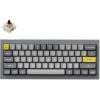 Keychron Q4 Wired Custom Mechanical Keyboard, 60% Layout QMK/VIA Programmable Macro with Hot-swappable Gateron G Pro Brown Switch Double Gasket Compatible with Mac Windows Linux (Gray)(Grey keycap)