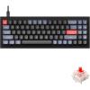 Keychron Q7 70% Layout Hot-Swappable RGB Wired Custom Mechanical Keyboard Compatible with Mac Windows Linux, QMK/VIA Programmable Macro Gateron G Pro Red Switch Double Gasket Kit Full Aluminum-Blue(Gateron G Pro Red Switch – Black)