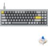 Keychron Q7 70% Layout Hot-Swappable RGB Wired Custom Mechanical Keyboard Compatible with Mac Windows Linux, QMK/VIA Programmable Macro Gateron G Pro Red Switch Double Gasket Kit Full Aluminum-Blue(Gateron G Pro Blue Switch – Grey)