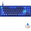 Keychron Q7 70% Layout Hot-Swappable RGB Wired Custom Mechanical Keyboard Compatible with Mac Windows Linux, QMK/VIA Programmable Macro Gateron G Pro Red Switch Double Gasket Kit Full Aluminum-Blue(Gateron G Pro Blue Switch – Blue)