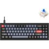 Keychron Q7 Wired Custom Mechanical Keyboard, 70% Layout QMK/VIA Programmable Macro with Hot-swappable Gateron G Pro Brown Switch Double Gasket Compatible with Mac Windows Linux (Black – New)(Hot-swap Gateron G Pro Blue Switch)