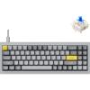 Keychron Q7 Wired Custom Mechanical Keyboard, 70% Layout QMK/VIA Programmable Macro with Hot-swappable Gateron G Pro Brown Switch Double Gasket Compatible with Mac Windows Linux (Gray – New)(Hot-swap Gateron G Pro Blue Switch)