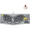 Keychron Q8 Wired Custom Mechanical Keyboard, 65% Alice Layout QMK/VIA Programmable with Hot-swappable Gateron G Pro Blue Switch Double Gasket Compatible with Mac Windows Linux (Grey)(Brown Switch)