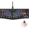 Keychron Q8 Wired Custom Mechanical Keyboard Knob Version, 65% Alice Layout QMK/VIA Programmable with Hot-swappable Gateron G Pro Brown Switch Double Gasket Compatible with Mac Windows Linux (Black)(Black Knob Version)