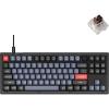 Keychron V3 Wired Custom Mechanical Keyboard Knob Version, TKL QMK/VIA Programmable Macro with Hot-swappable Keychron K Pro Red Switch Compatible with Mac Windows Linux (Frosted Black-Translucent)(Hot-swap Keychron K Pro Brown Switch)