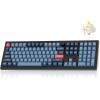 Keychron V6 Max Full Size Wireless Mechanical Keyboard, 2.4GHz/Bluetooth/USB-C 3-Mode RGB, QMK/VIA Programmable Macro, Hot-Swap PBT Keys for Mac Windows Gateron Jupiter Banana