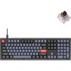Keychron V6 Wired Custom Mechanical Keyboard, Full-Size QMK/VIA Programmable Macro with Hot-swappable Keychron K Pro Red Switch Compatible with Mac Windows Linux (Frosted Black-Translucent)(Hot-swap Keychron K Pro Brown Switch)