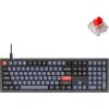 Keychron V6 Wired Custom Mechanical Keyboard Knob Version, Full-Size QMK/VIA Programmable with Hot-swappable Keychron K Pro Red Switch Compatible with Mac Windows Linux (Frosted Black-Translucent)(Hot-swap Keychron K Pro Red Switch)